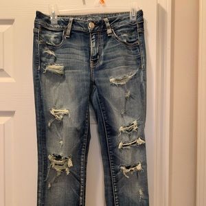 AE Cropped Ripped Jeggings